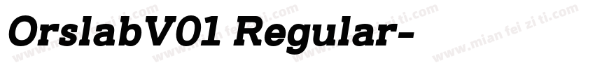 OrslabV01 Regular字体转换